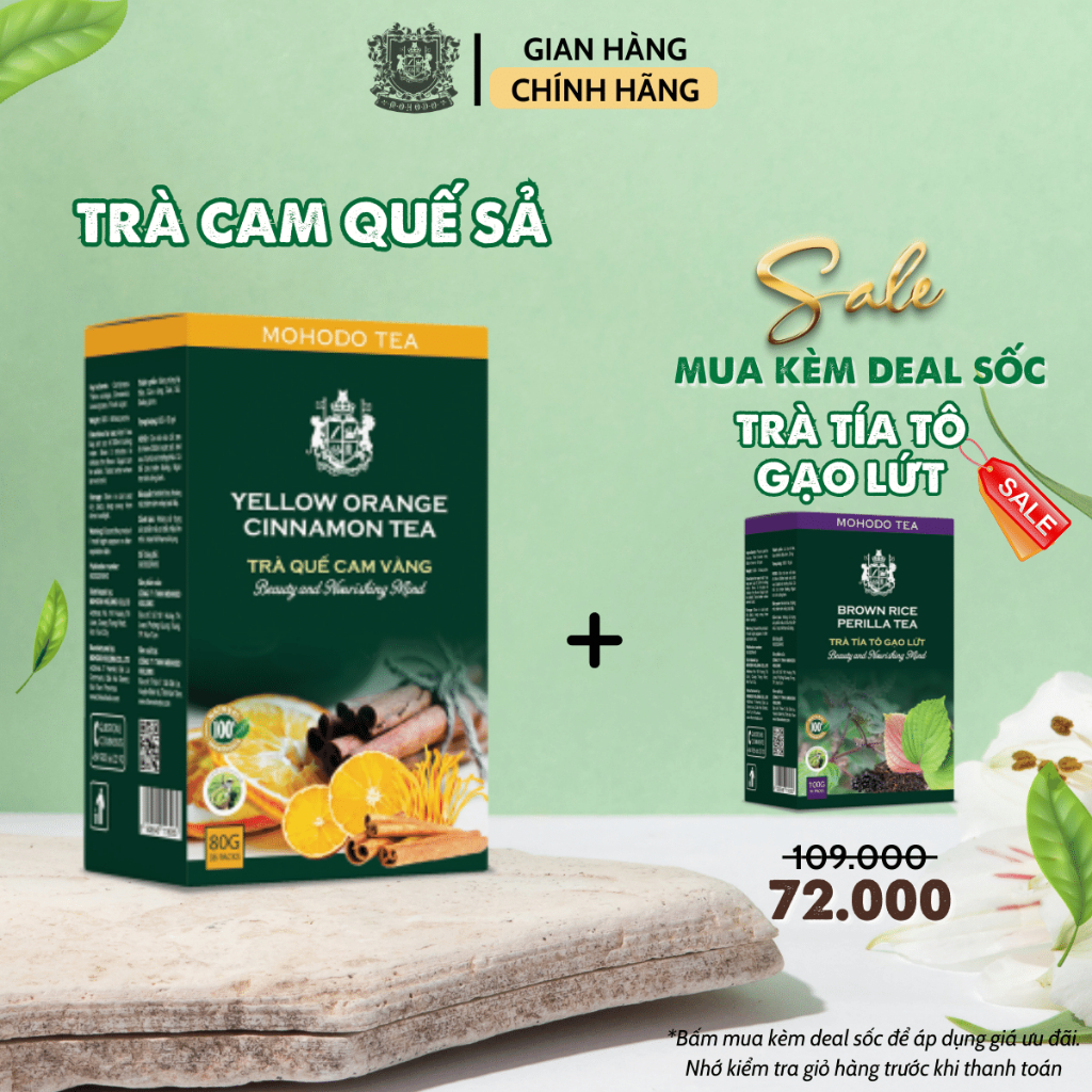 Trà Đông Trùng Cam Quế Sả Mohodo Giúp Làm Đẹp Thư Giãn Bồi Bổ Sức Khỏe 80g