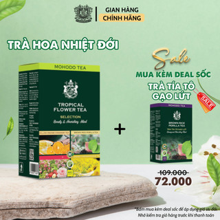 Trà Hoa Nhiệt Đới Mohodo Trophical Flower Tea Mix 4 Vị Trà Hoa Đặc Biệt Giúp Dưỡng Nhan Ngủ Ngon 80G
