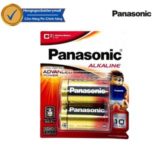 Vỉ 2 viên pin trung lr14t/2b panasonic alkaline 1,5 v - hàng chính hãng