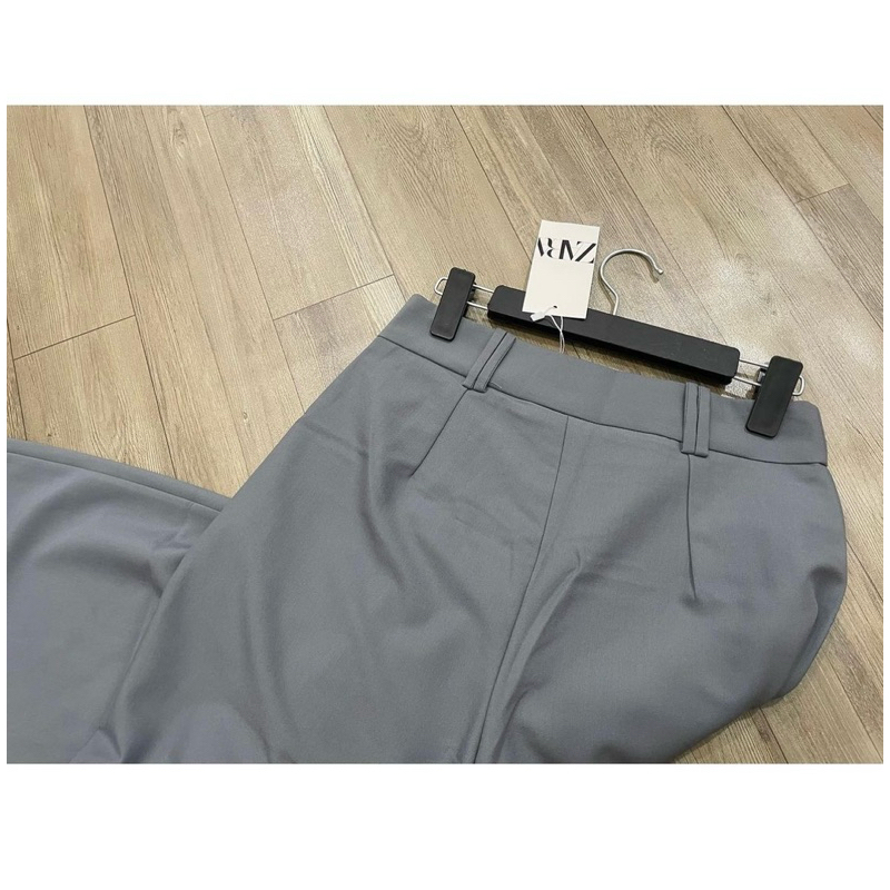 Quần âu ống rộng suông kèm đai size S - Zara xuất