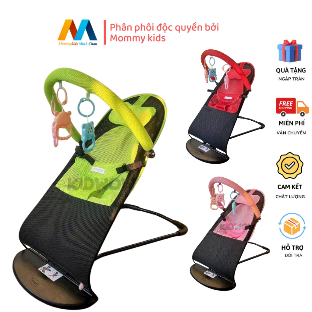 Nôi Bập Bênh, Ghế rung nhún, Điều Chỉnh độ ngả, Có Đồ Chơi