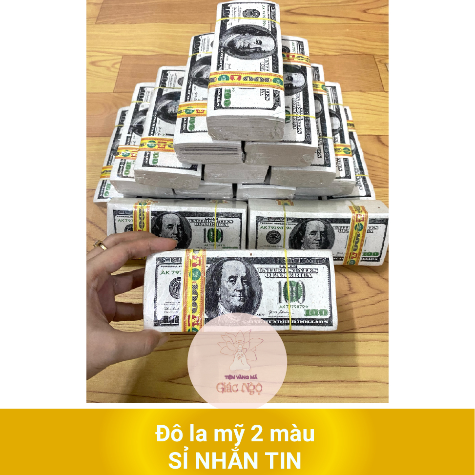 1 CỤC GIẤY TI ỀN ĐÔ LA VÀNG MÃ 2 MÀU - VÀNG MÃ GIÁC NGỘ