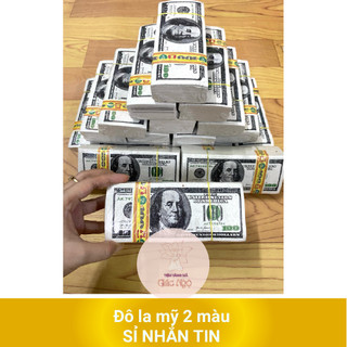 1 cục giấy ti ền đô la vàng mã 2 màu - vàng mã giác ngộ