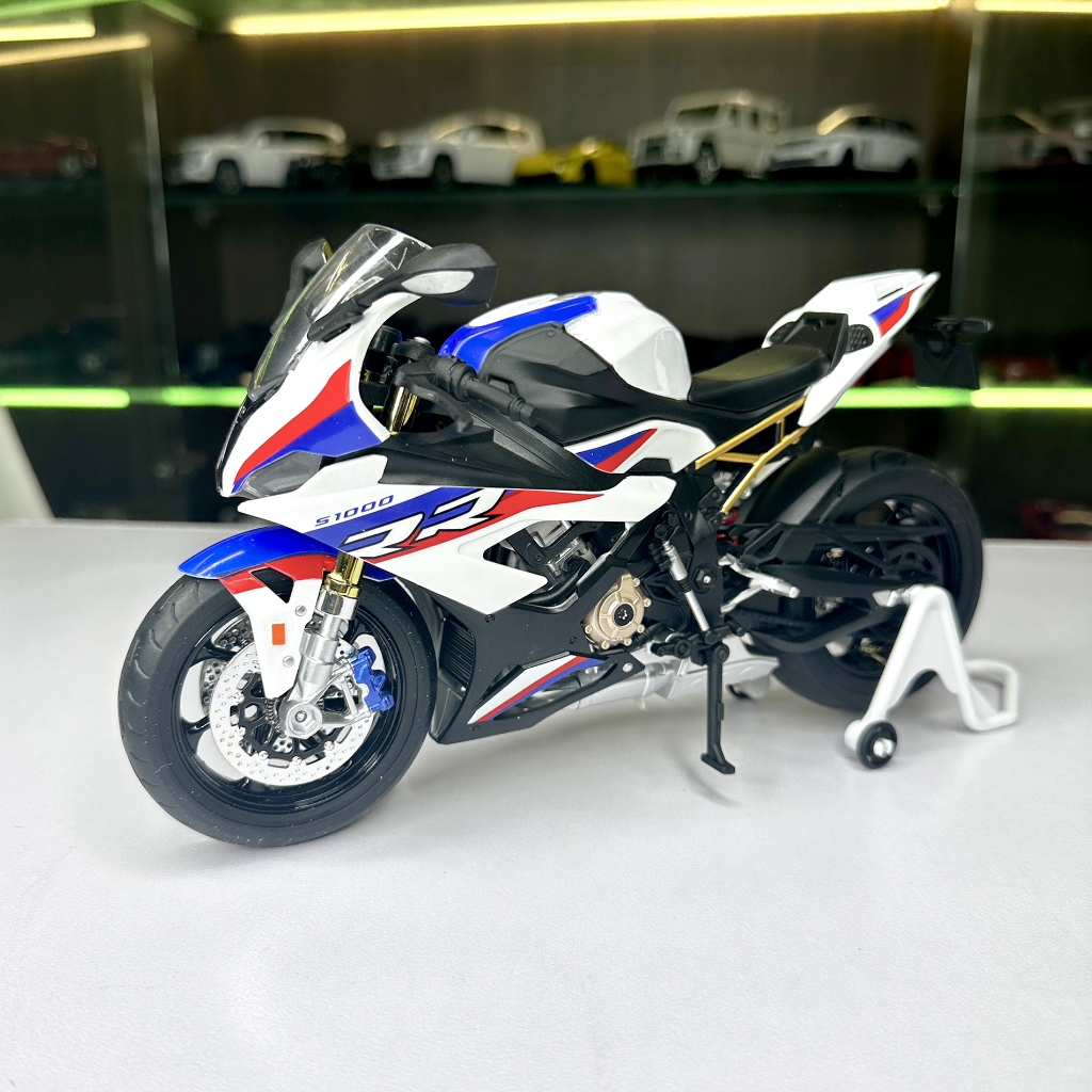 Mô hình xe mô tô BMW S1000RR tỉ lệ 1:9 có đèn dài 23cm hãng ALLOY