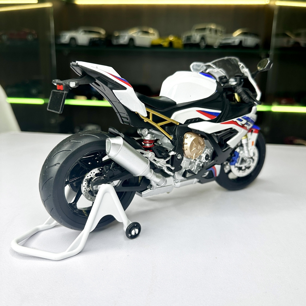 Mô hình xe mô tô BMW S1000RR tỉ lệ 1:9 có đèn dài 23cm hãng ALLOY