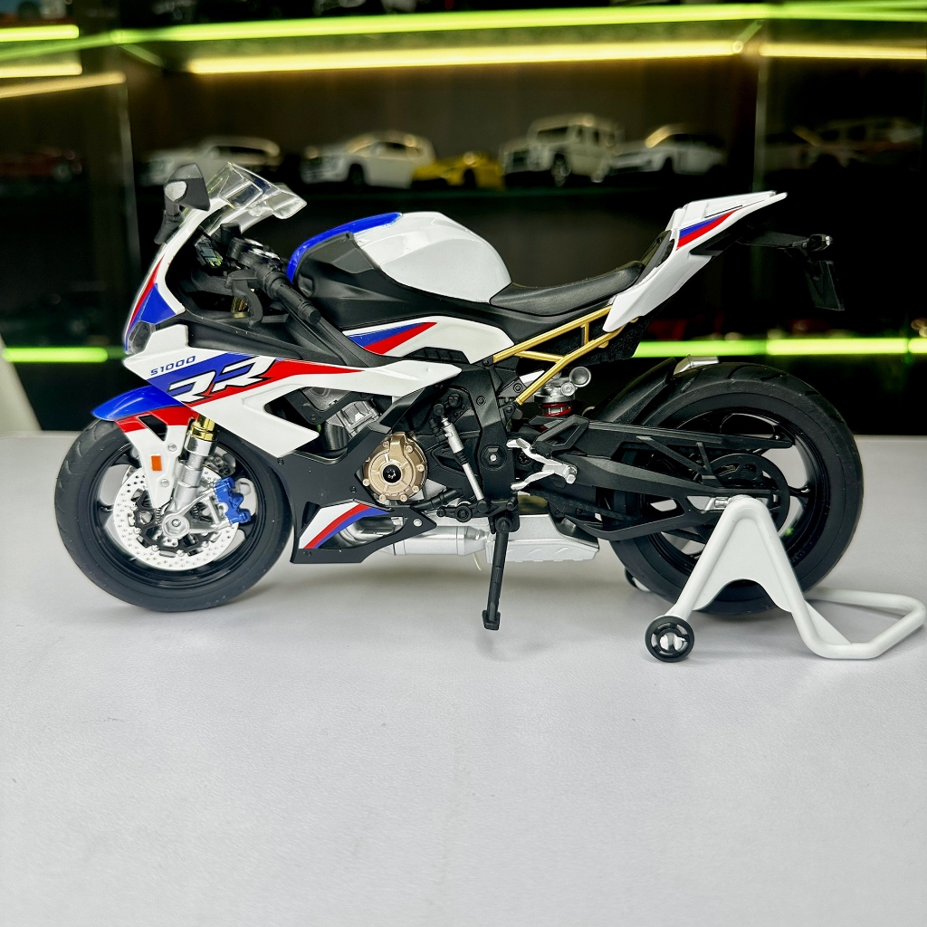 Mô hình xe mô tô BMW S1000RR tỉ lệ 1:9 có đèn dài 23cm hãng ALLOY