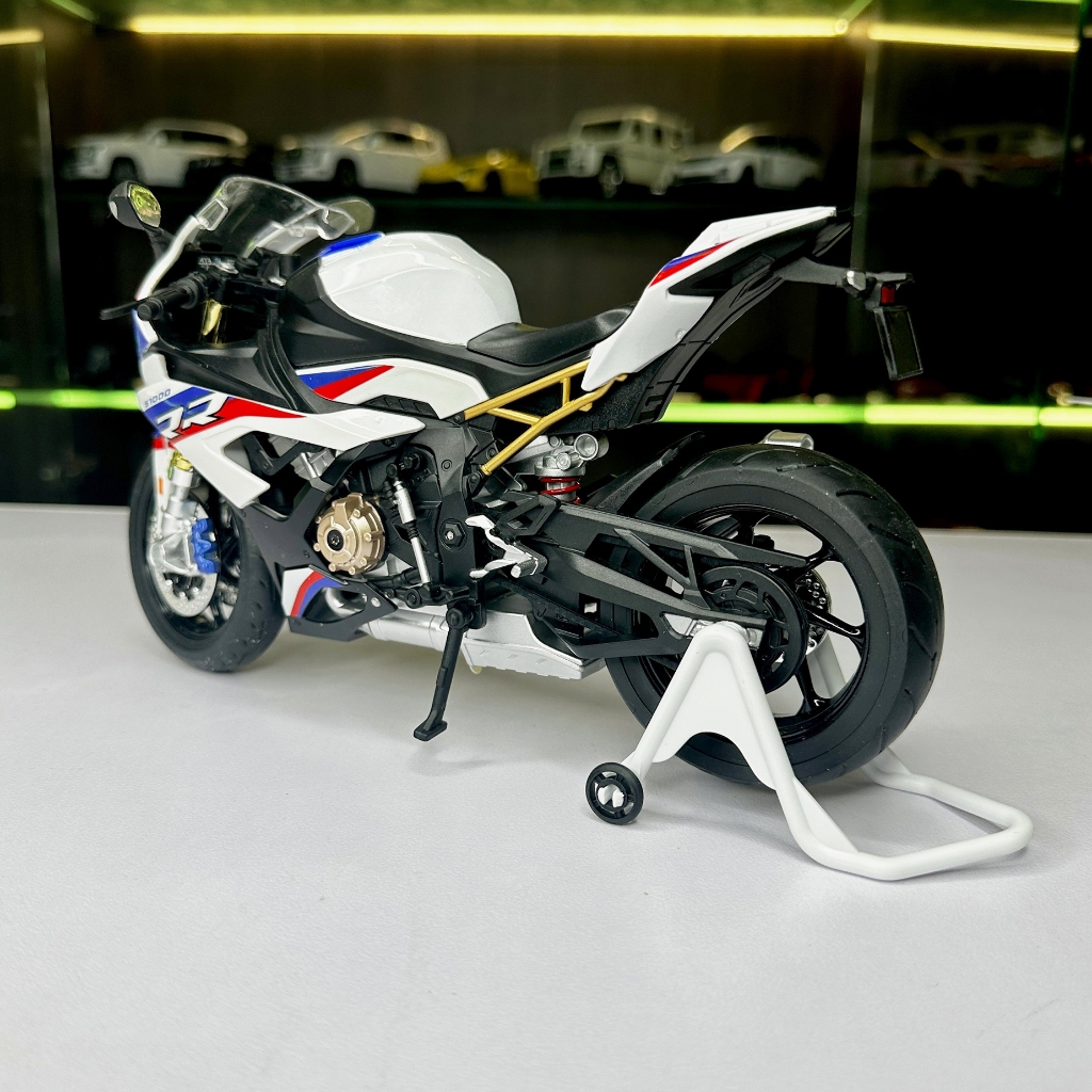 Mô hình xe mô tô BMW S1000RR tỉ lệ 1:9 có đèn dài 23cm hãng ALLOY