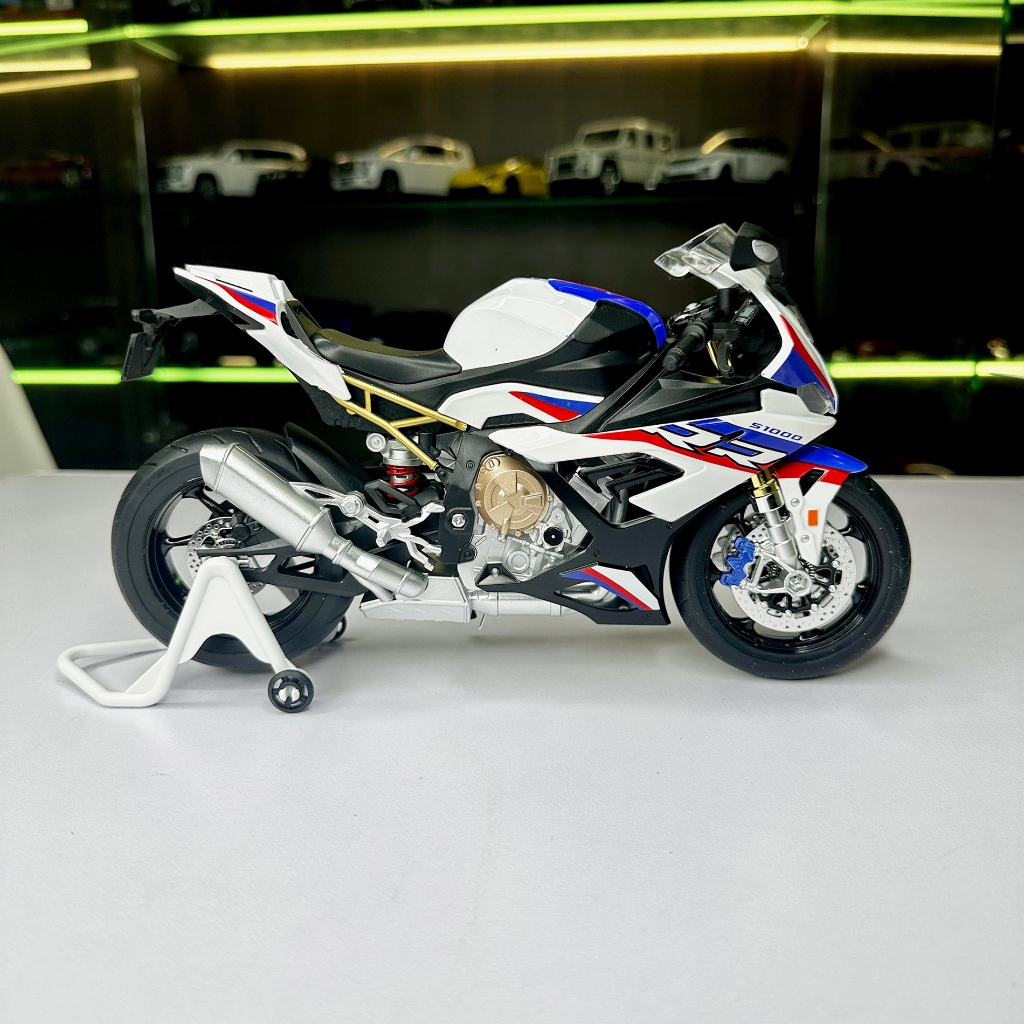 Mô hình xe mô tô BMW S1000RR tỉ lệ 1:9 có đèn dài 23cm hãng ALLOY