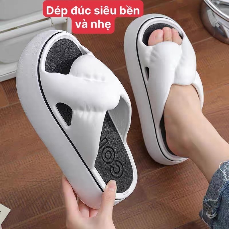 Dép Bánh Mì Quai Chéo Lainiki Tôn Dáng 5cm Chất Liệu EVA 2 Lớp Chống Trơn Trượt 302