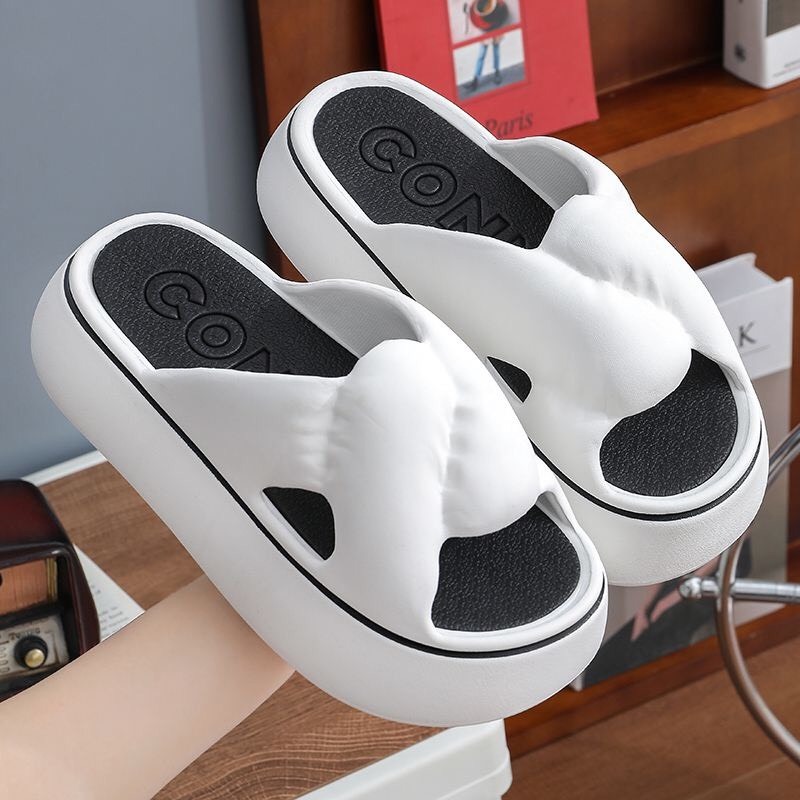 Dép Bánh Mì Quai Chéo Lainiki Tôn Dáng 5cm Chất Liệu EVA 2 Lớp Chống Trơn Trượt 302