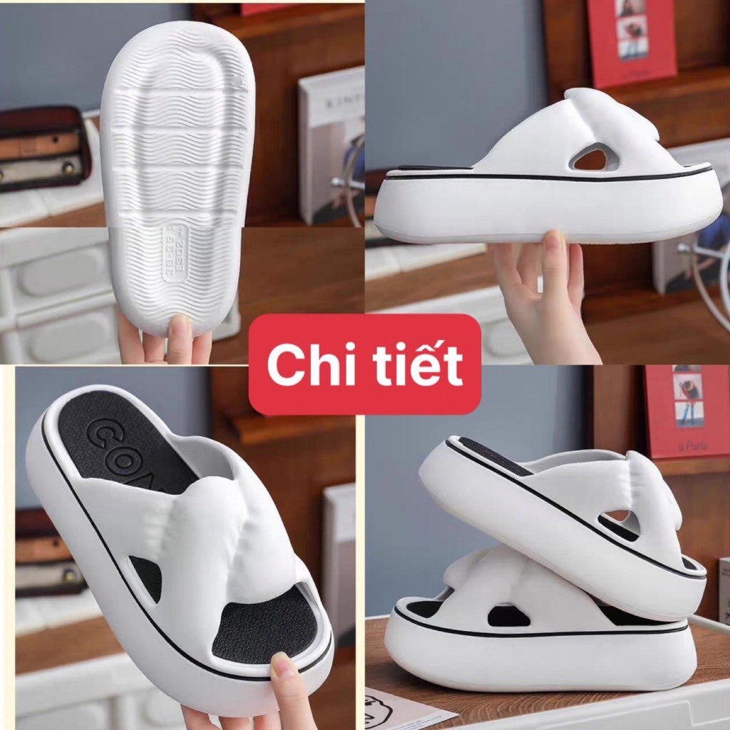 Dép Bánh Mì Quai Chéo Lainiki Tôn Dáng 5cm Chất Liệu EVA 2 Lớp Chống Trơn Trượt 302
