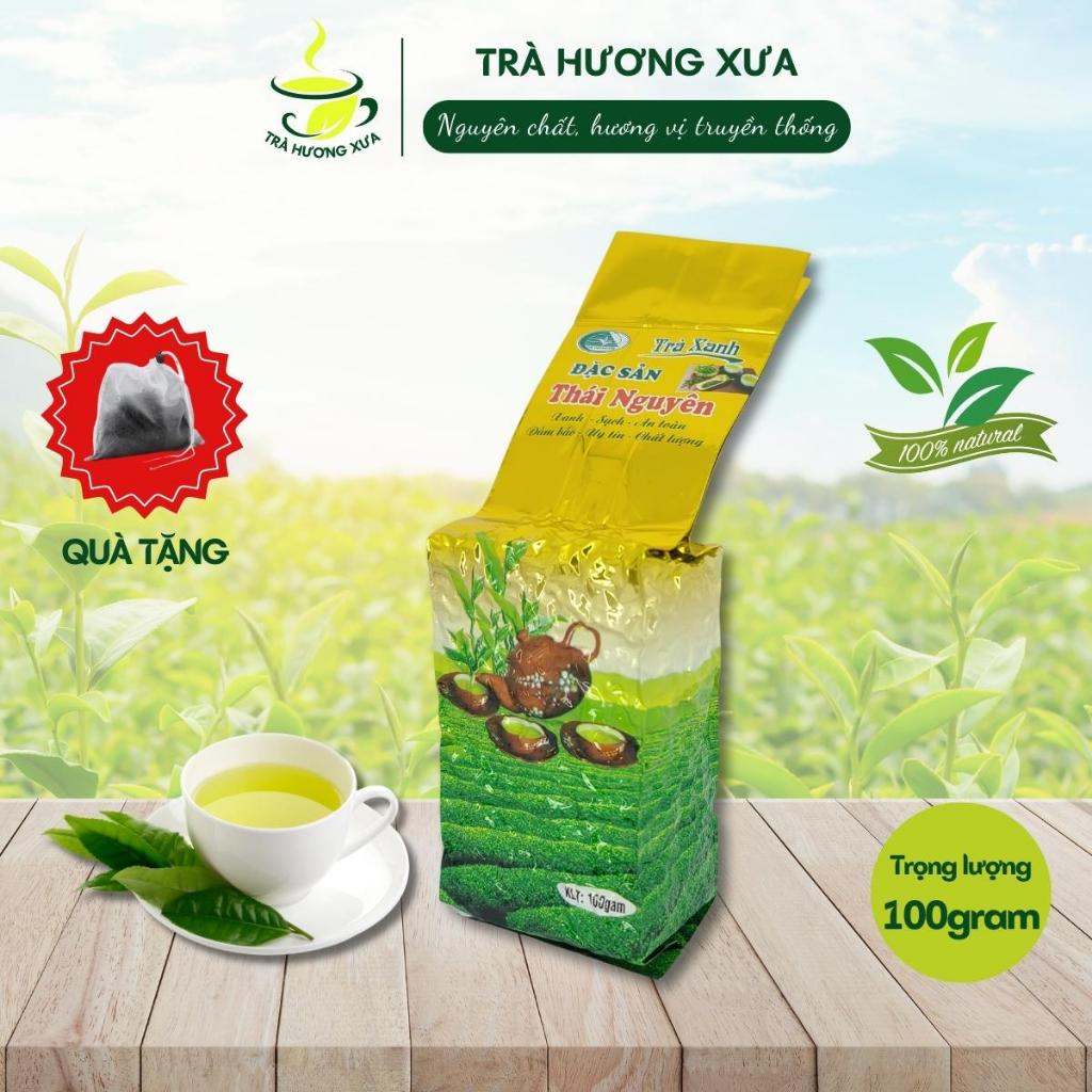 Chè Thái Nguyên loại đặc biệt gói 100g Trà xanh Tân Cương Thái Nguyên nõn tôm hương vị truyền thống Trà Hương Xưa HX02