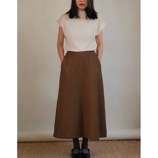 Áimee - chân váy herringbone vintage