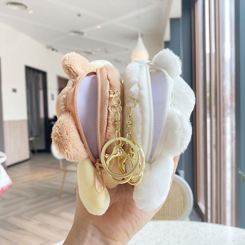 Móc khóa ví khóa kéo họa tiết nhân vật Sanrio dễ thương tiện dụng, Bóp mini Kuromi, Melody _ TingTing