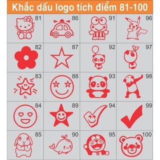Khắc con dấu sticker logo tích trữ 81-100 theo yêu cầu hoả tốc