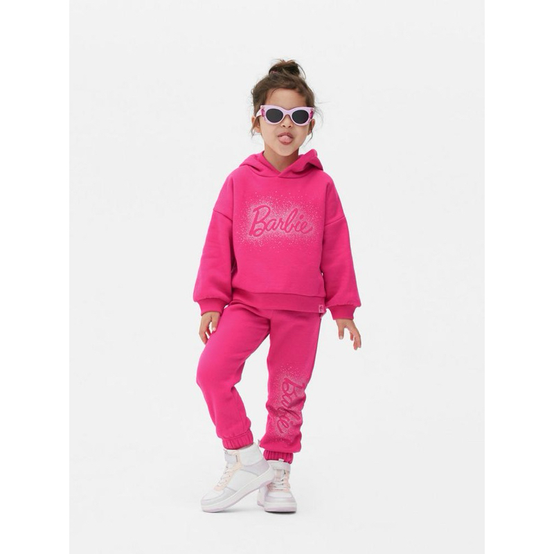 Bộ nỉ hồng 2 mẫu hoodie jogger bé gái