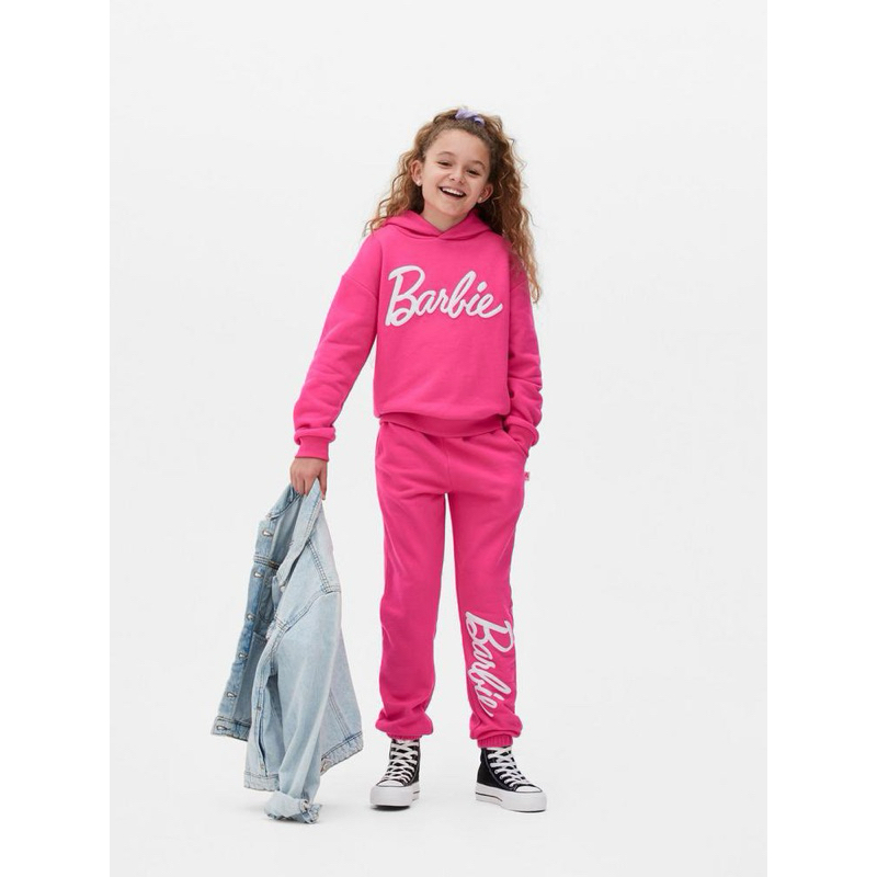 Bộ nỉ hồng 2 mẫu hoodie jogger bé gái