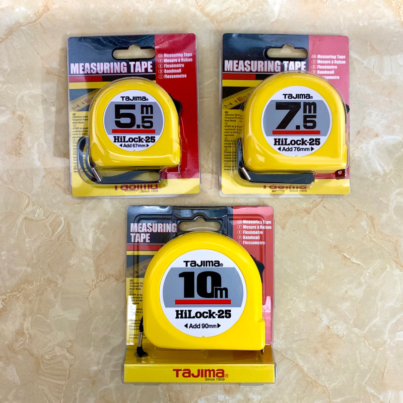 Thước cuộn Tajima Nhật bản rộng 25mm, kích thước 5.5m, 7.5m, 10m| Thước kéo nhật hệ mét - H5P55MW H5P75MW H5PA0MW