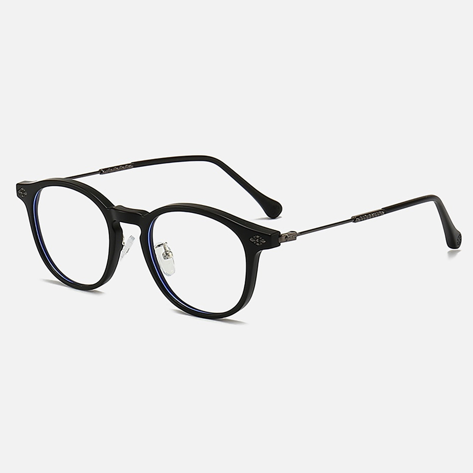 Kính mắt Chrome Hearts DINGALONGLINGLONG mắt tròn gọng titan Chống ánh sáng xanh UV499