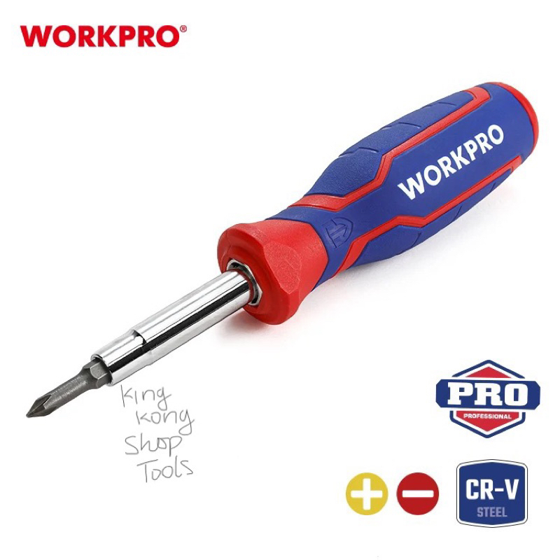 Tua vít 6 trong 1 cáng cao su mền thép Cr-V (hàng tốt) WORKPRO WP221046