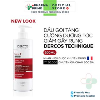  Dầu Gội Vichy Dercos Energy Stimulating Shampoo Giảm Gãy Rụng Cho Tóc Mỏng 