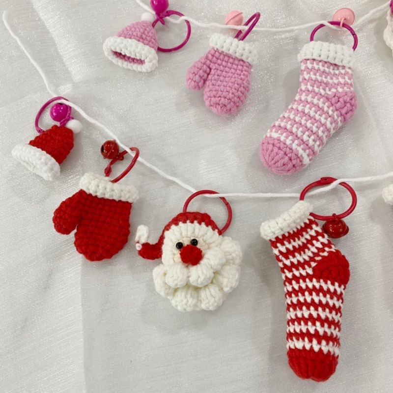 Móc khoá/ móc treo handmade trang trí cây thông Noel dễ thương