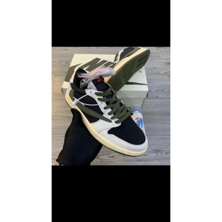 Giày sneaker jordan 1 low travis scott - bản cao cấp bản olive fullbox hot trend 2024