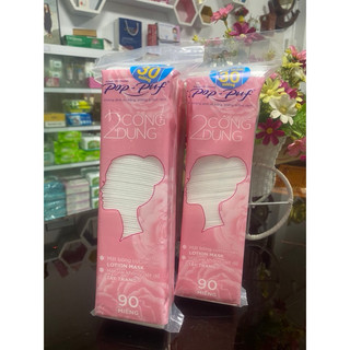 Túi 90 miếng bông tẩy trang pop puf 2 công dụng