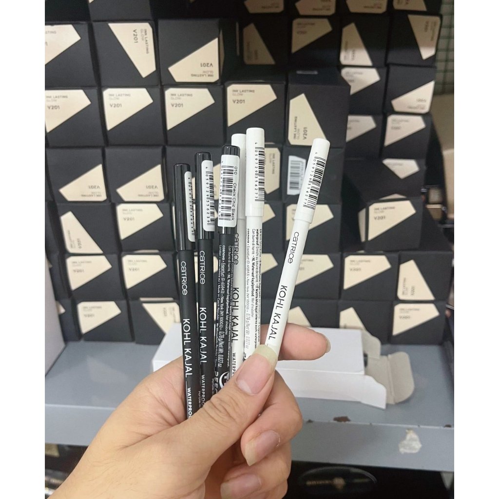 Chì kẻ mắt Catrice Kohl Kajal trắng đen chính hãng HALOMI chuyên kẻ viền mắt makeup
