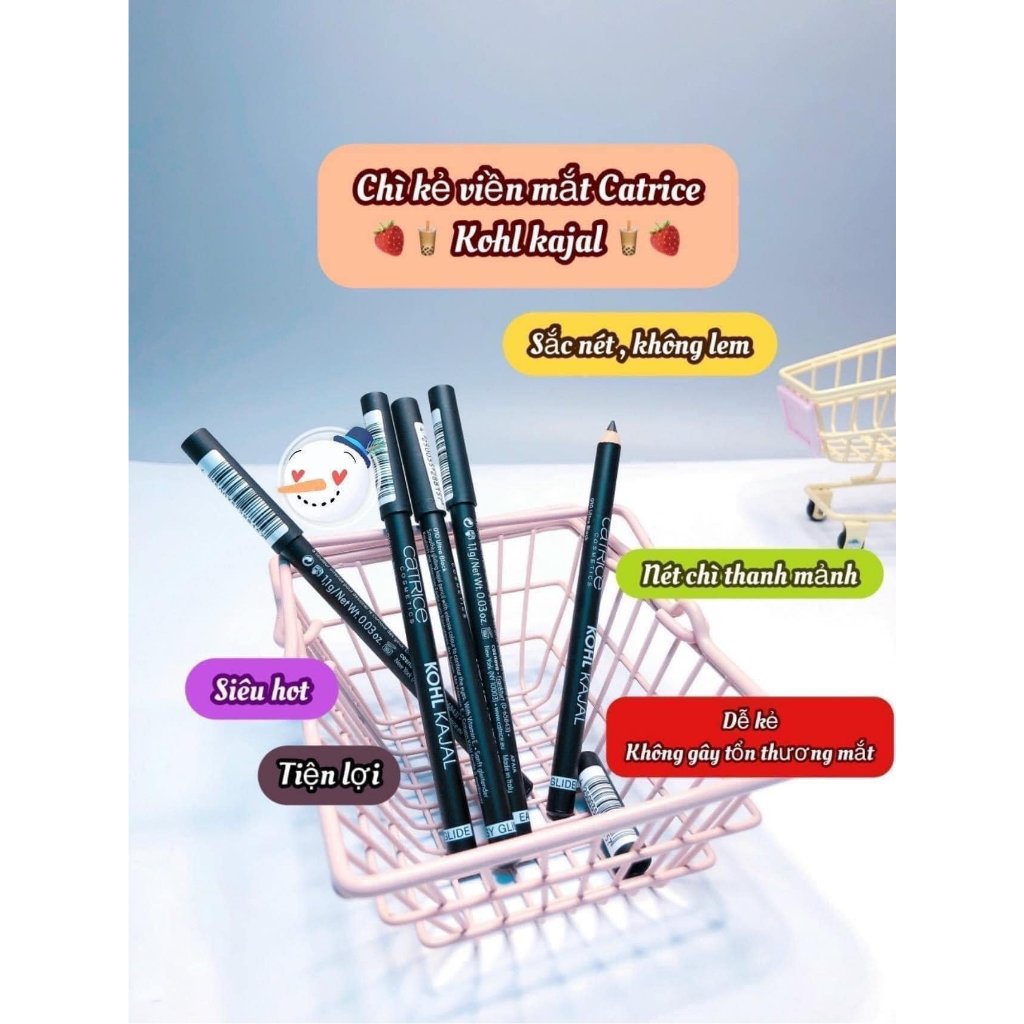 Chì kẻ mắt Catrice Kohl Kajal trắng đen chính hãng HALOMI chuyên kẻ viền mắt makeup