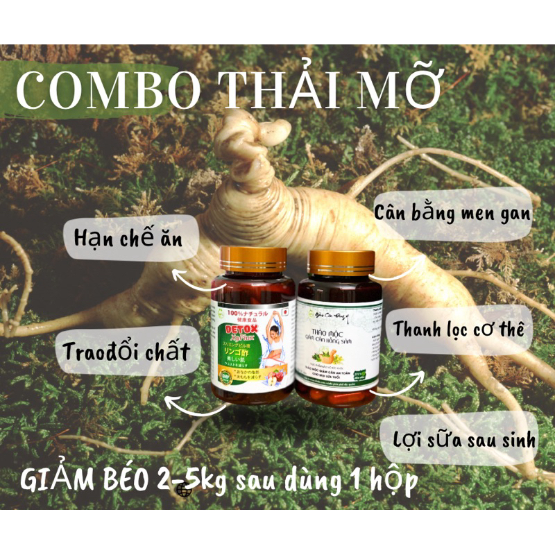 Combo DETOX + GIẢM CÂN HỒNG SÂM SAFFRON