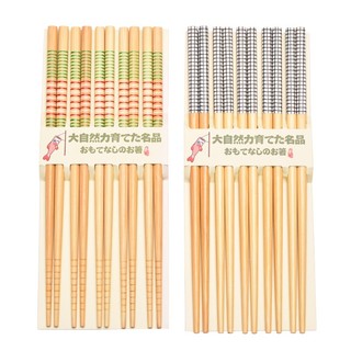 Bộ đũa tre già tự nhiên 5 đôi Anshin - đũa tre cao cấp xuất khẩu Nhật