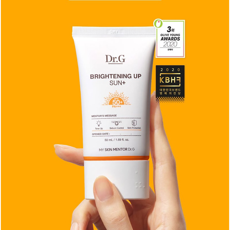 Kem chống nâng nâng tone, kiềm dầu Dr.G Brightening Up Sun+ SPF50+ PA+++ 10ml