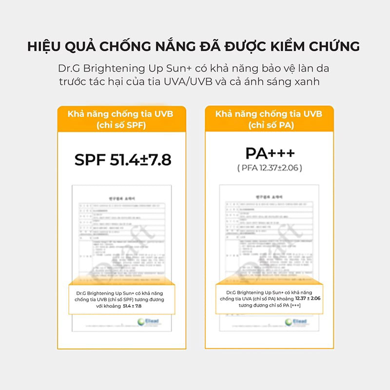 Kem chống nâng nâng tone, kiềm dầu Dr.G Brightening Up Sun+ SPF50+ PA+++ 10ml
