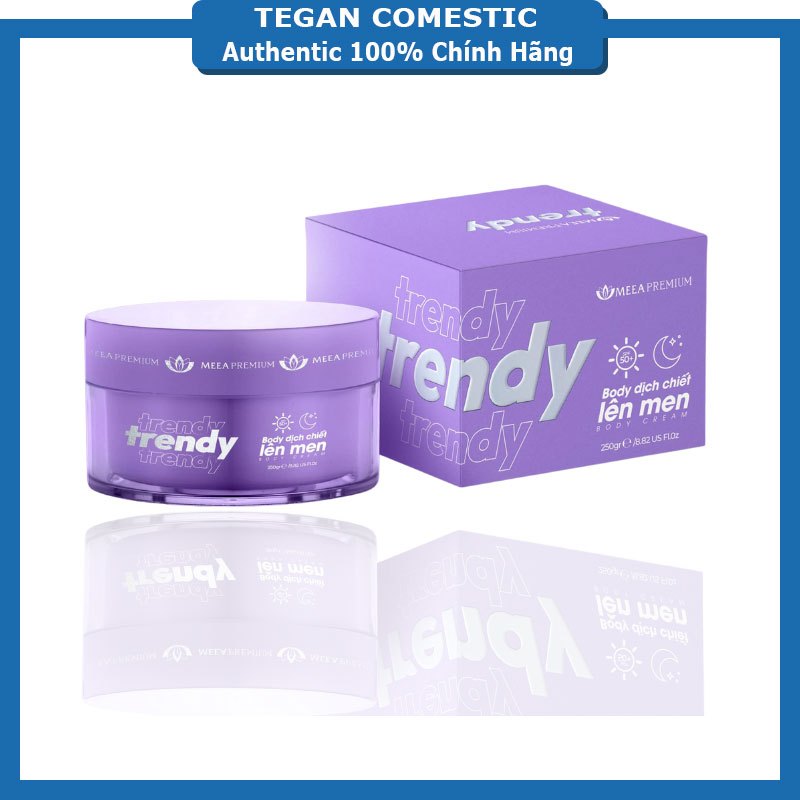 Kem body Trendy Meea dịch chiết lên men chính hãng Merry store dưỡng trắng ,cấp ẩm,chống nắng hiệu quả