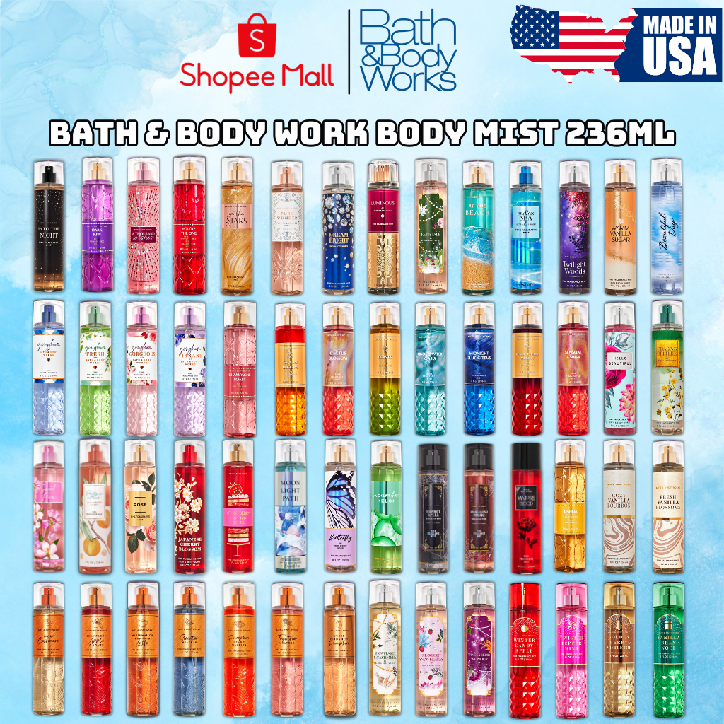 Body Mist Bath And Body Works Nam Nữ Chính Hãng, Xịt Thơm Body Toàn Thân Bath And Body Works Hương Nước Hoa 236ml M02