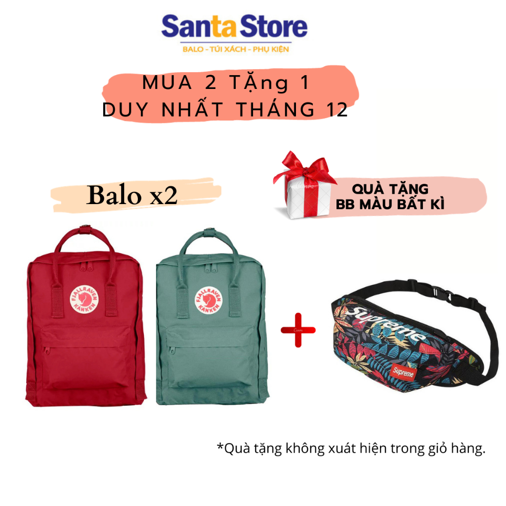 Balo Kanken nam nữ Unisex thời trang đi học SANTA STORE KKCLX vải chống nước đựng laptop A4 phong cách ulzzang Hàn Quốc