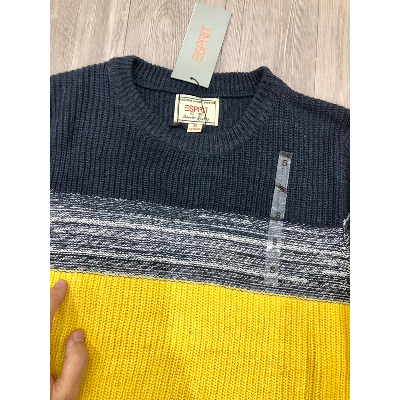 Áo len nam ESPRIT xuất dư dày dặn, áo len cổ tròn nam mặc cùng sơ mi lịch sự trẻ trung S M L