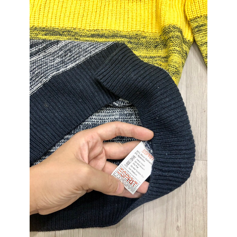 Áo len nam ESPRIT xuất dư dày dặn, áo len cổ tròn nam mặc cùng sơ mi lịch sự trẻ trung S M L