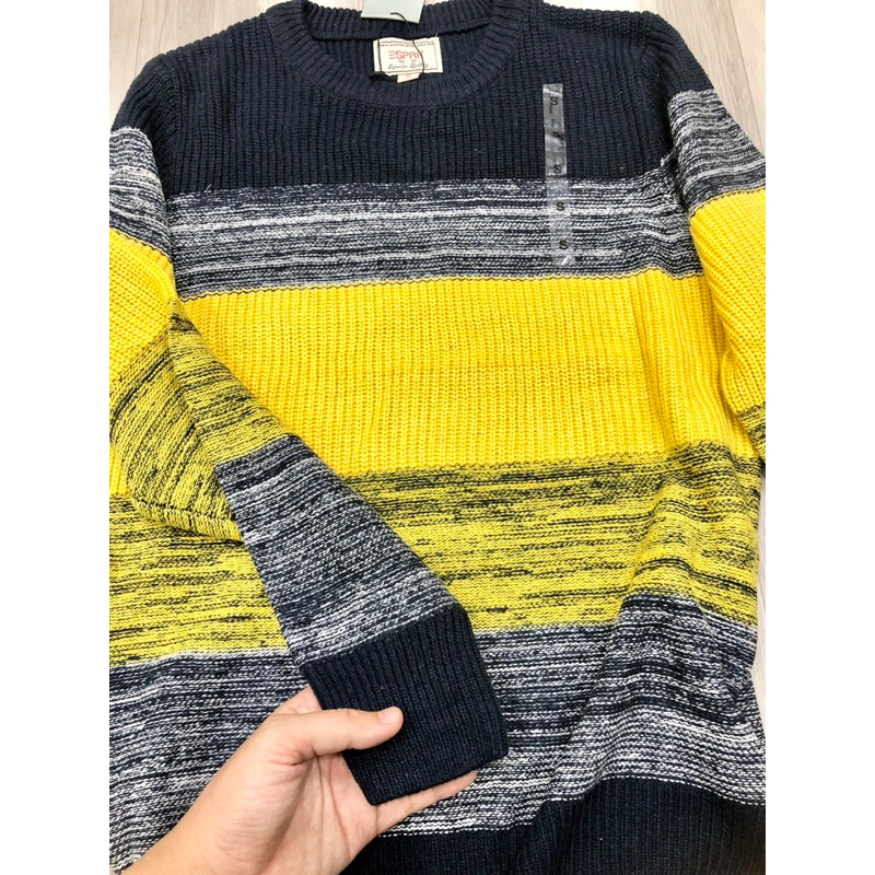 Áo len nam ESPRIT xuất dư dày dặn, áo len cổ tròn nam mặc cùng sơ mi lịch sự trẻ trung S M L