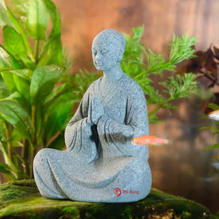 Tượng Chú Tiểu Bái Phật - Đá Sa Thạch