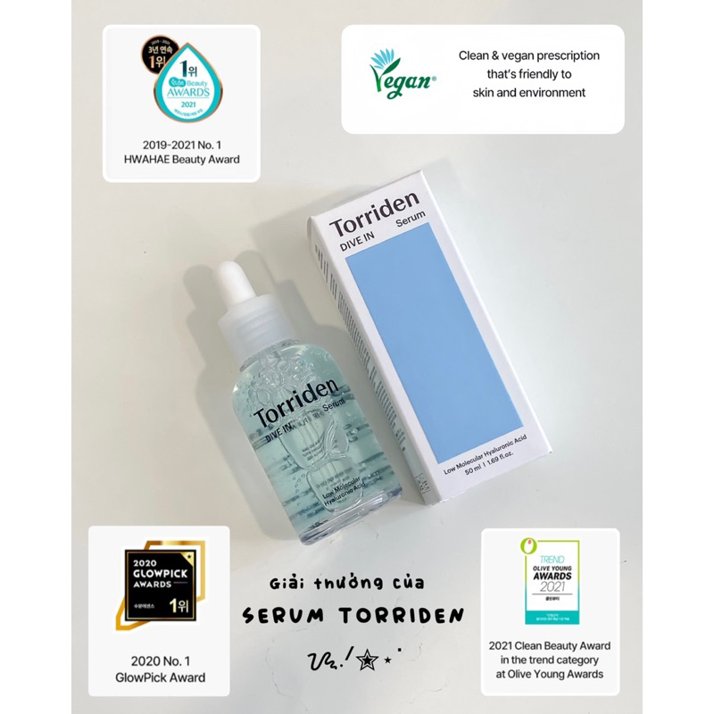 Tinh chất cấp nước phục hồi da Torriden Dive In Serum 50ml - FULLBOX