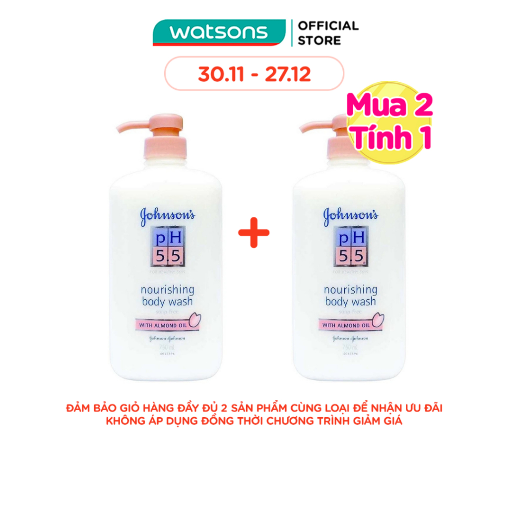 Sữa Tắm Dầu Hạnh Nhân Johnson's Ph 5.5 Nourishing Body Wash With Almond Oil 750ml