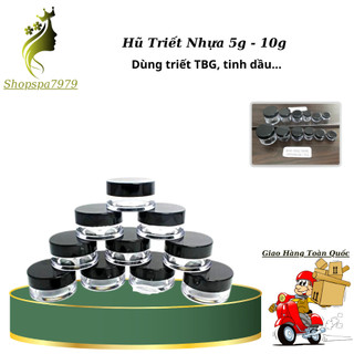 Hũ triết nhựa 5g 10g lọ triết, đựng triết kem mỹ phẩm mẫu mã xinh sắn cho spa.