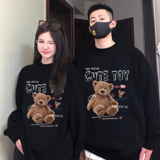 Áo sweater nỉ bông cặp đôi nam nữ mặc cùng người yêu hoodie có mũ unisex fom rộng mùa đông cute