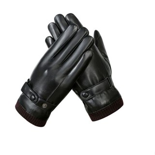  Găng tay da nam đi xe mùa đông dày nhung ấm áp chống gió chống lạnh chống thấm nước màn hình cảm ứng 