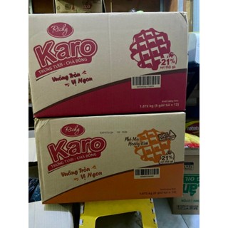 (Bán sỉ)Thùng 72 bánh Karo Richy trứng tươi – chà bông(6 gói/túi x 12)