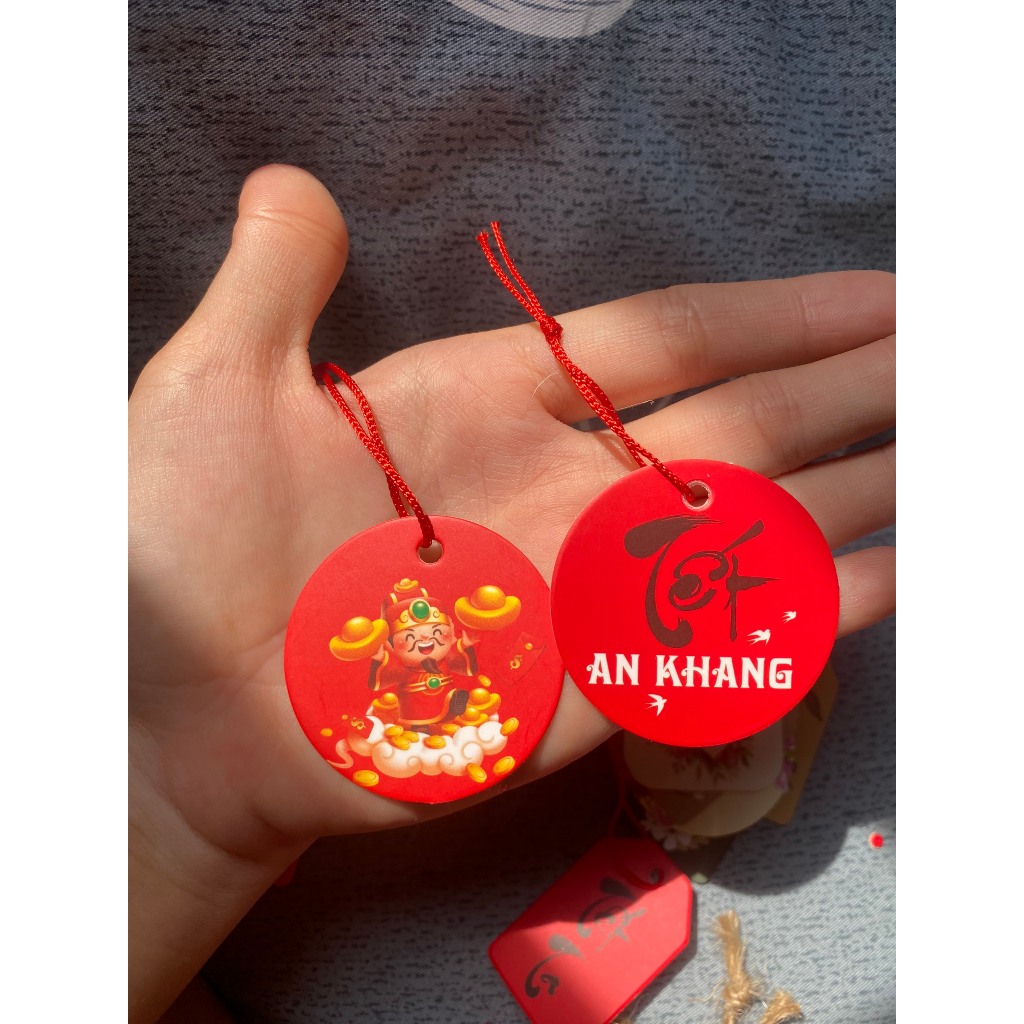 QUÀ TẶNG- 20 Cái Tag Giấy Tết Trang Trí, Thẻ Treo Decor Tết Ngẫu Nhiên, Tag Giấy Treo Ngày Tết