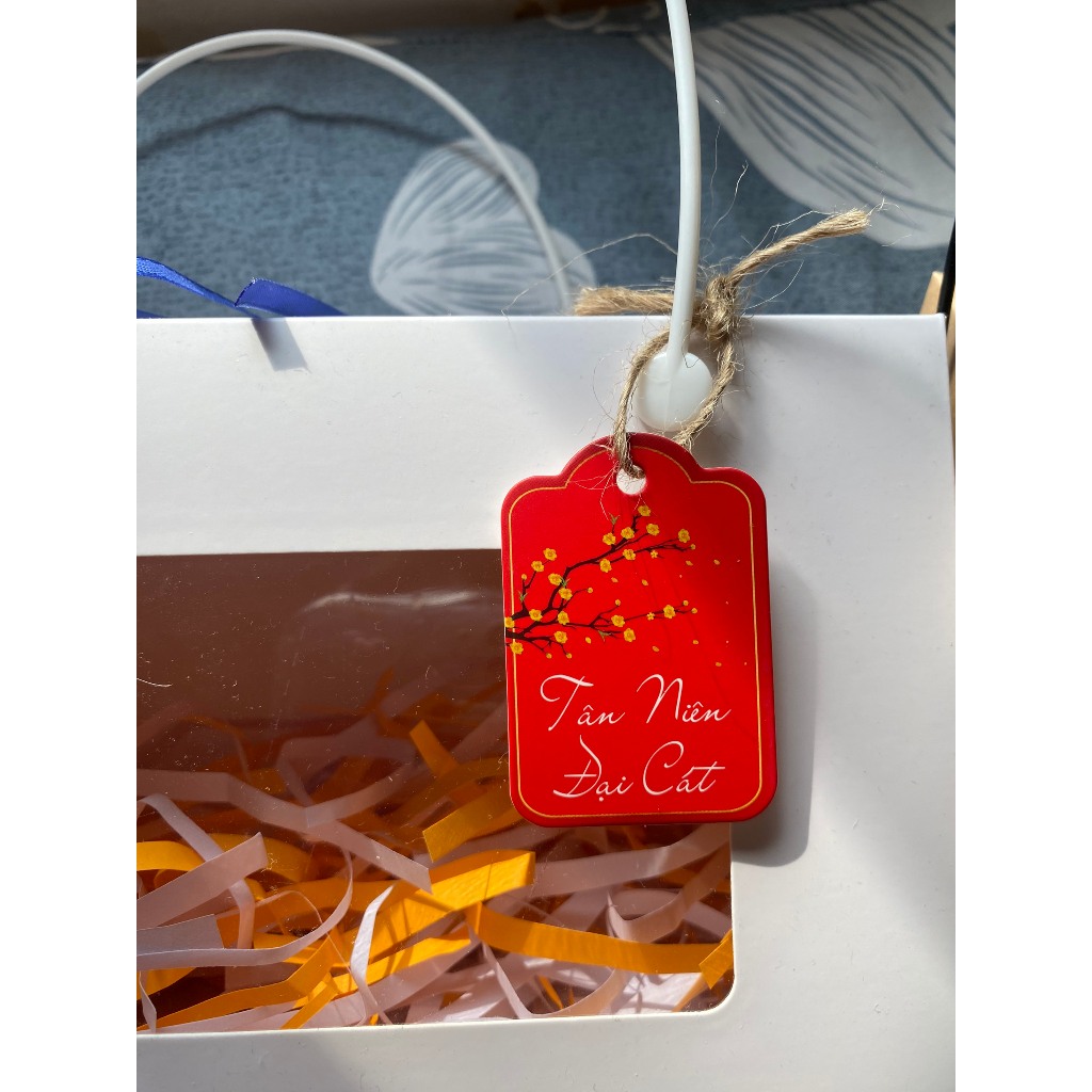 QUÀ TẶNG- 20 Cái Tag Giấy Tết Trang Trí, Thẻ Treo Decor Tết Ngẫu Nhiên, Tag Giấy Treo Ngày Tết