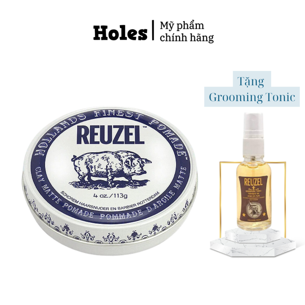 Sáp vuốt tóc Reuzel Clay Matte Pomade 113gr
